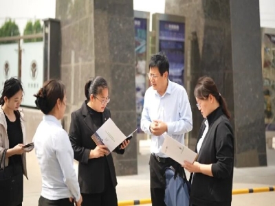区领导调研绿色建材产业链发展 ld官网登录科技光伏清扫机器人成亮点