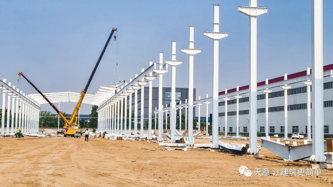上梁大吉丨ld官网登录机械外资合作项目生产车间成功架梁